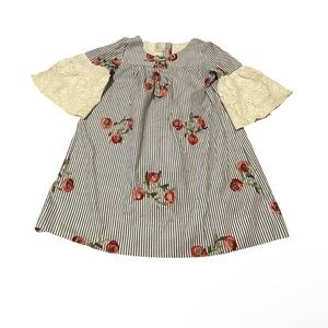 Picture Day Dresses Boutique Girls Embroidered Flowers Dress Size 6 Lace sleeves